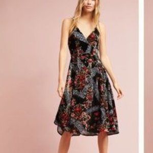 NWOT Anthropologie Floral Burnout Slip Dress